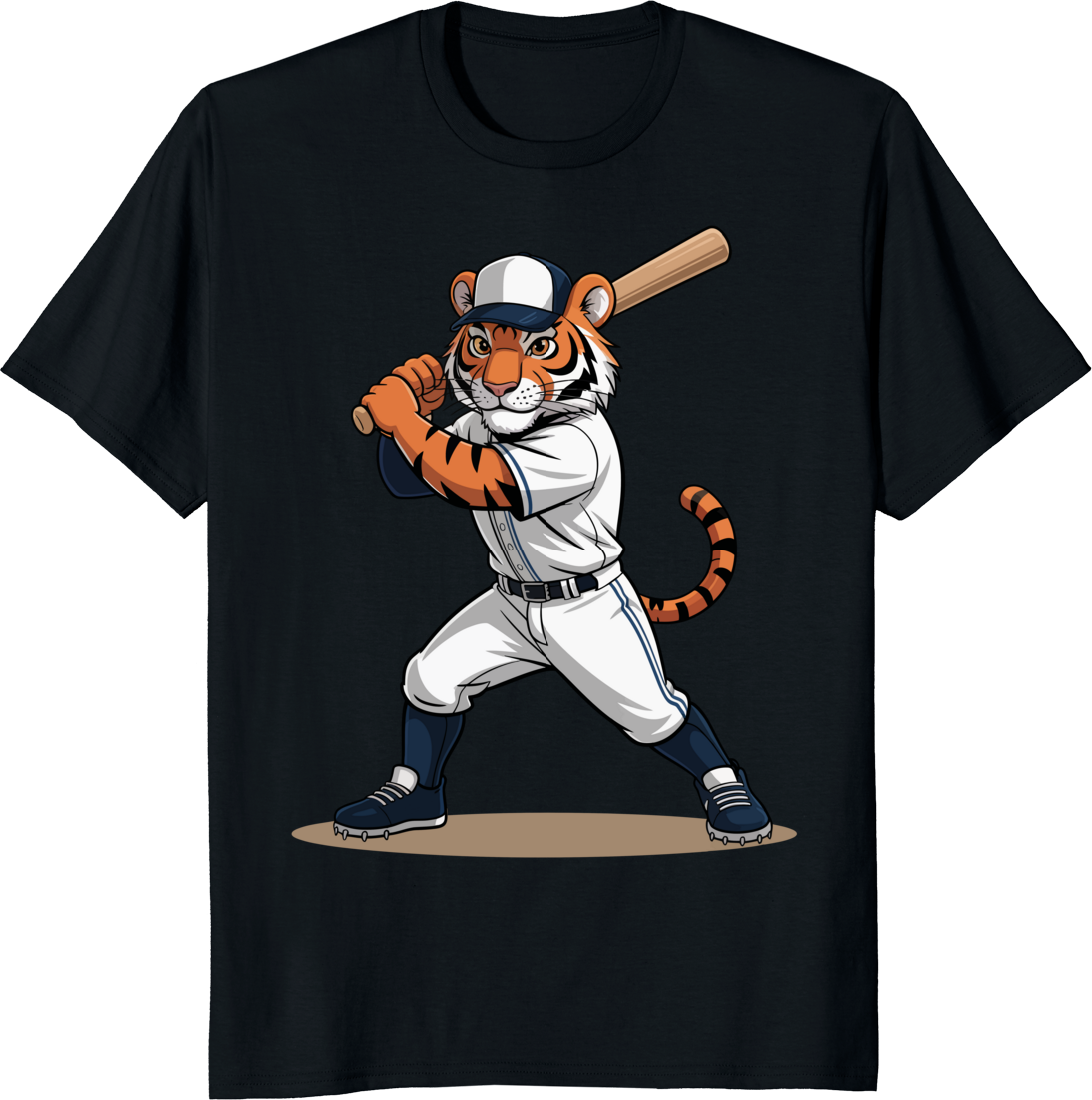 Cartoon shark bowling down a lane on a t-shirt - black