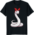 Funny snake mother t-shirt with vintage cobra graphic - black