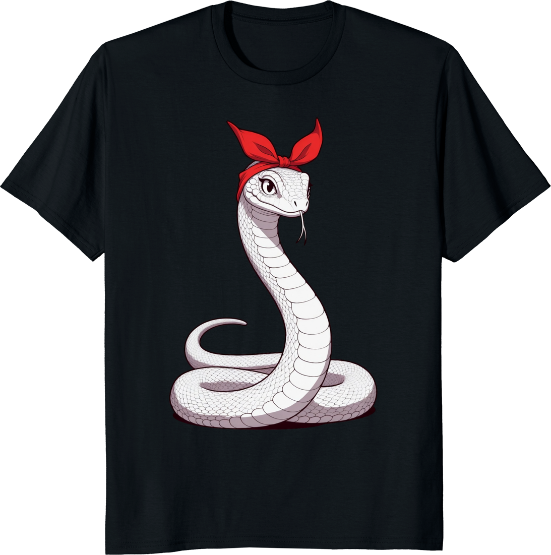 Funny snake mother t-shirt with vintage cobra graphic - black