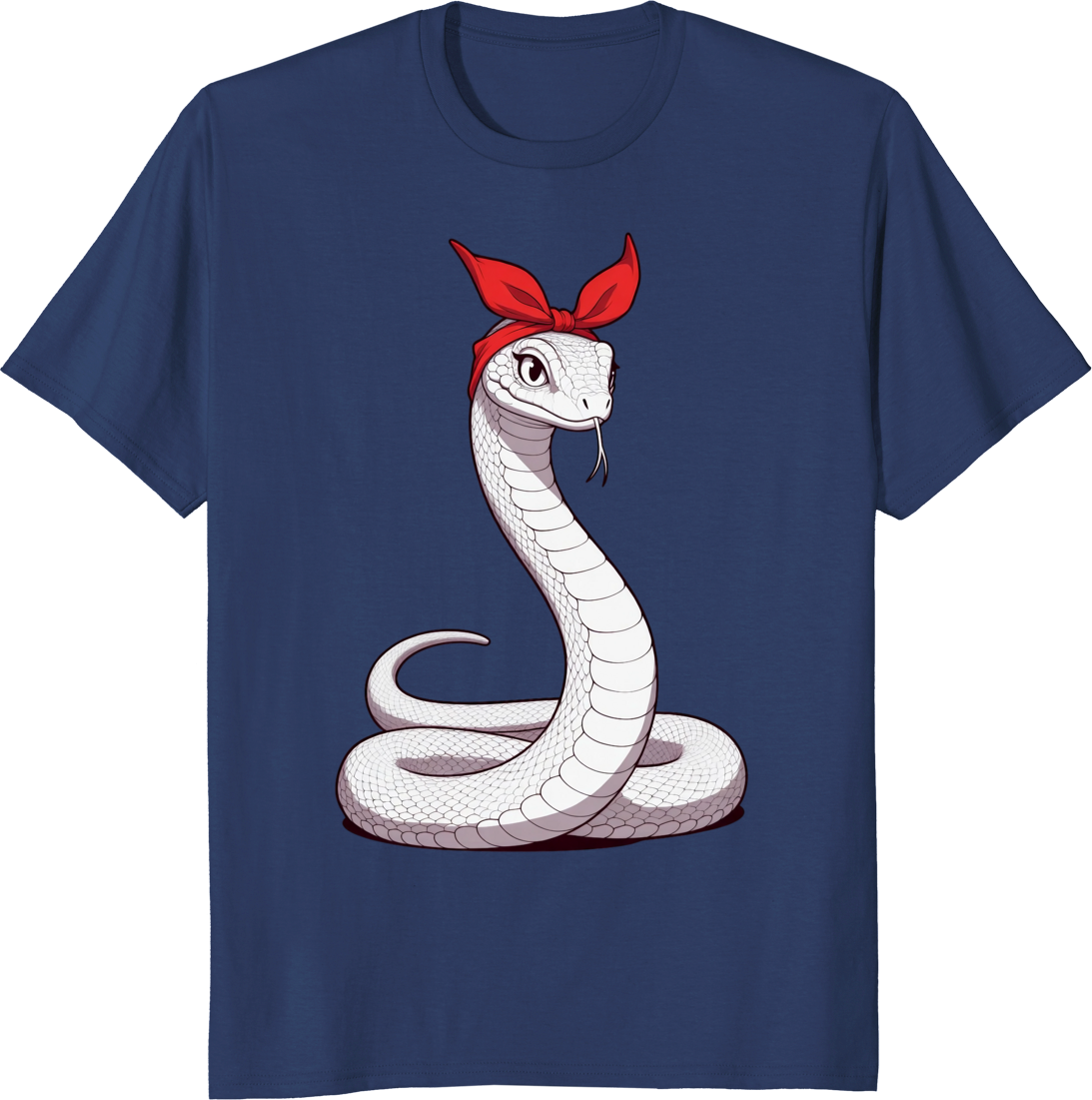 Funny snake mother t-shirt with vintage cobra graphic - navy