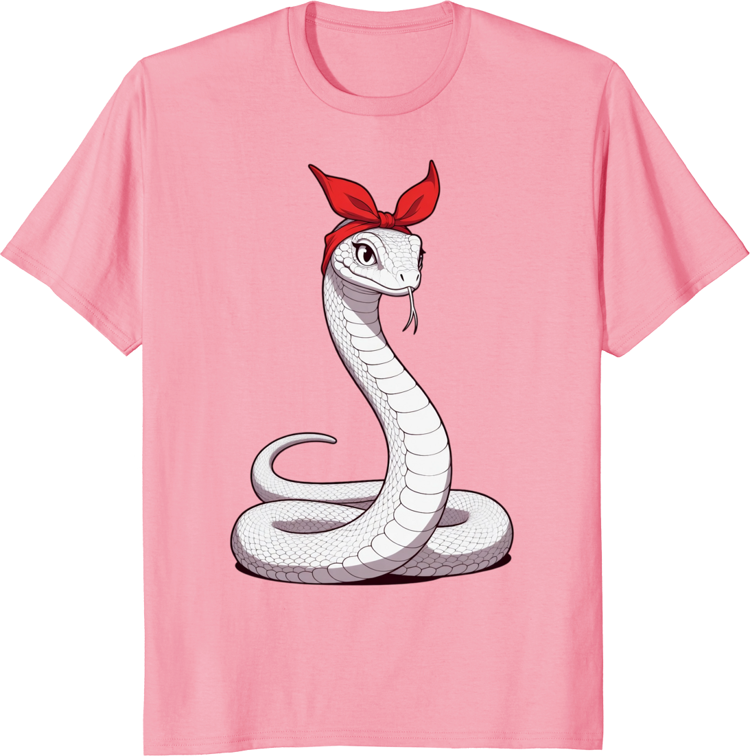 Funny snake mother t-shirt with vintage cobra graphic - pink