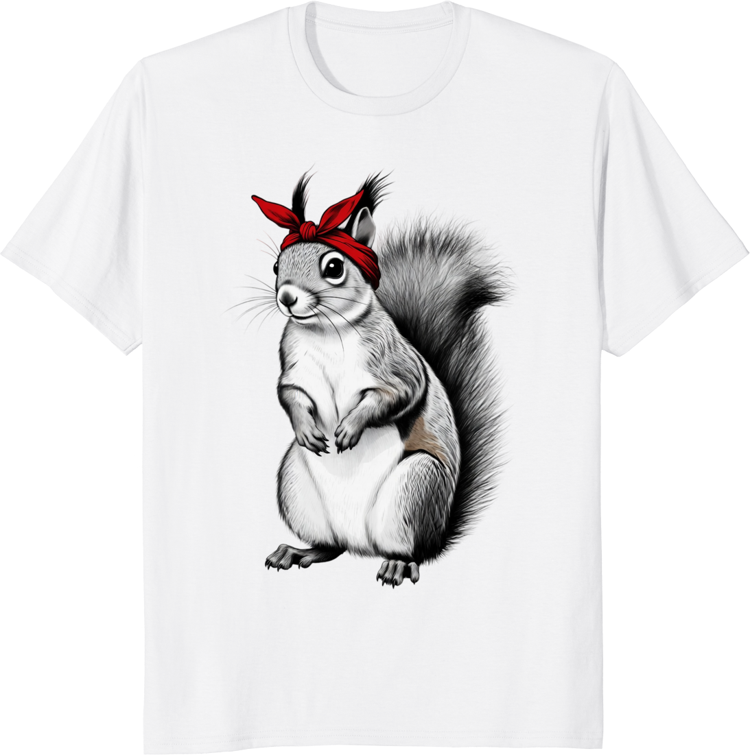 Funny mom t-shirt with chipmunk and vintage squirrel design for Mother's Day - white